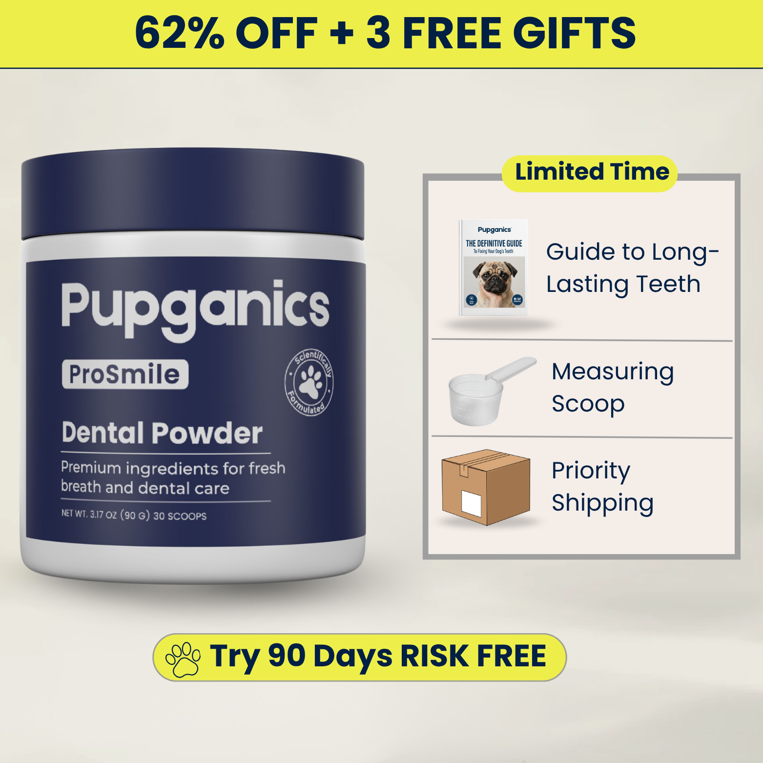 DENTAL POWDER 30包入り Pupganics™ ProSmile Dental Powder