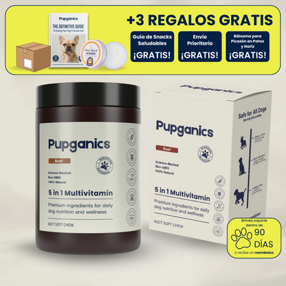 Multivitamínico diario masticable suave Pupganics