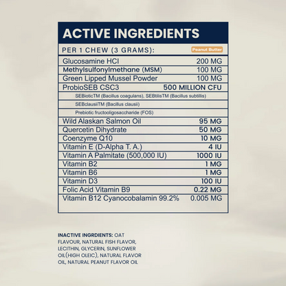 Masticables multivitamínicos para el apoyo avanzado de la piel y la picazón