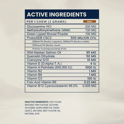 Masticables multivitamínicos para el apoyo avanzado de la piel y la picazón