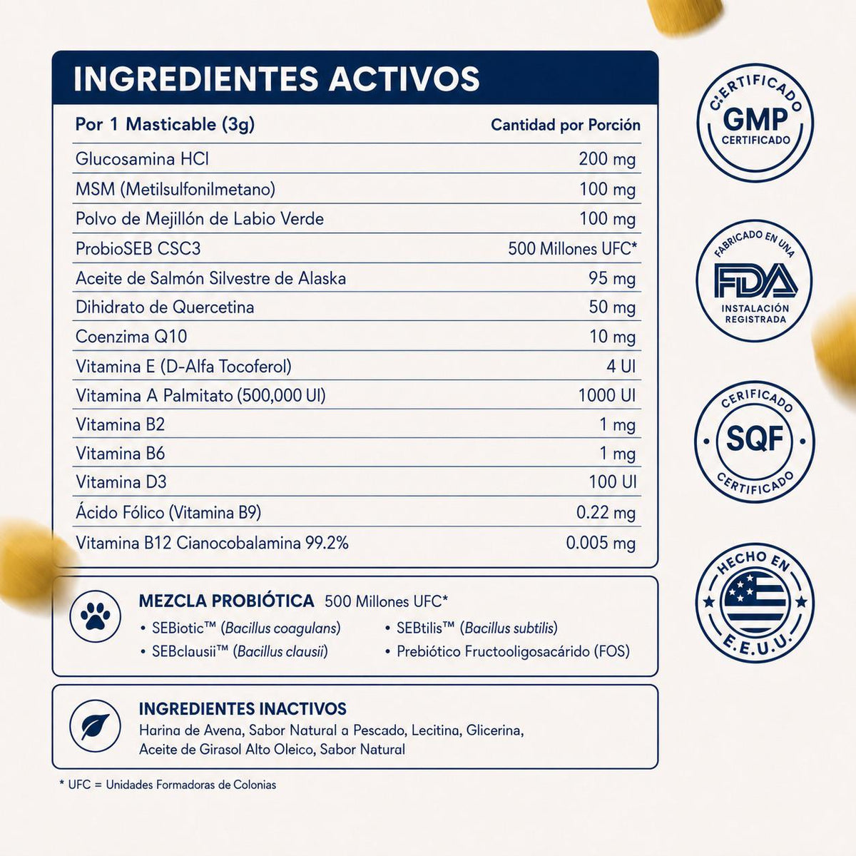 Masticable Suave Diario de Apoyo Articular Pupganics™