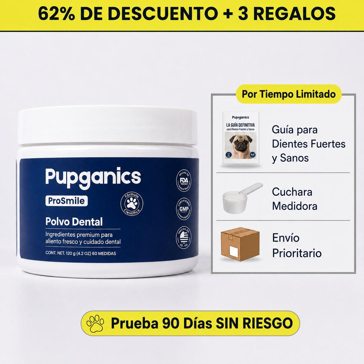 Pupganics™ ProSonrisa Polvo Dental