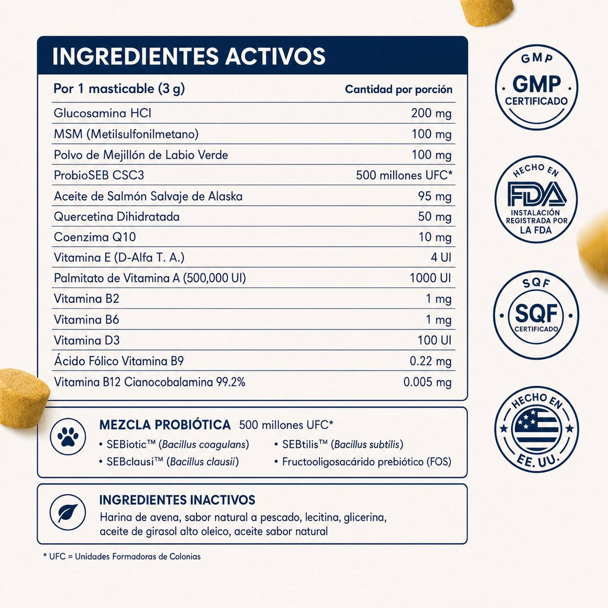Multivitamínico diario masticable suave Pupganics