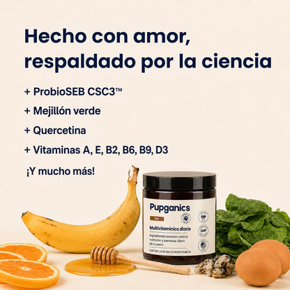 Multivitamínico diario masticable suave Pupganics