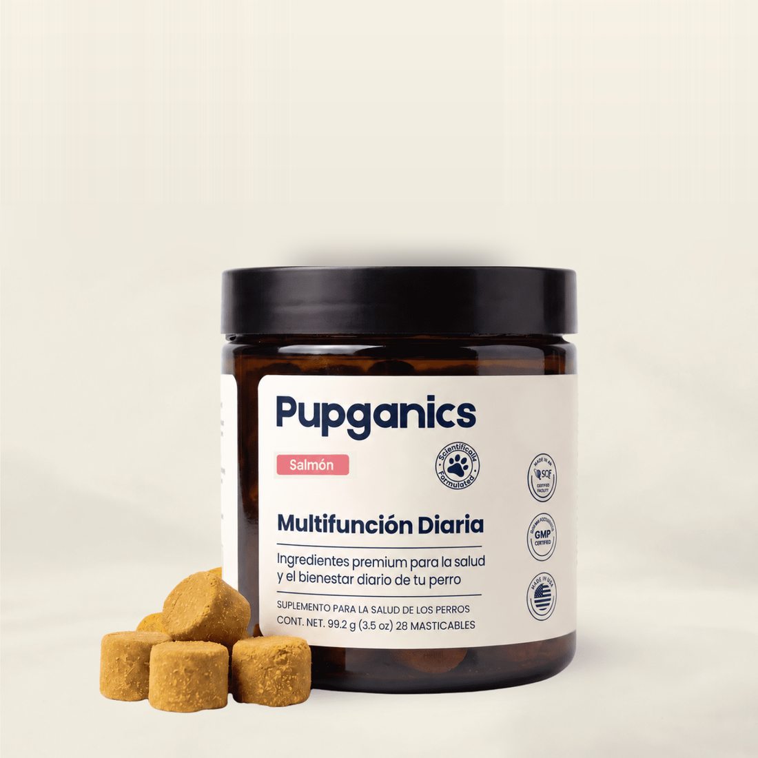 Multivitamínico diario masticable suave Pupganics 6