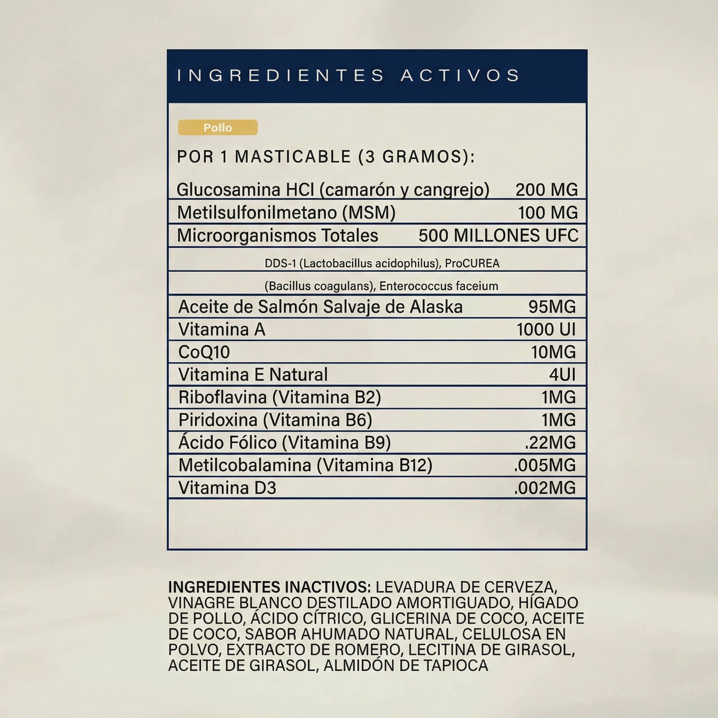 Multivitamínico diario masticable suave Pupganics