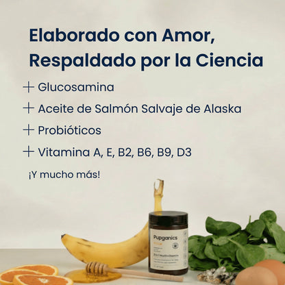 Multivitamínico diario masticable suave Pupganics
