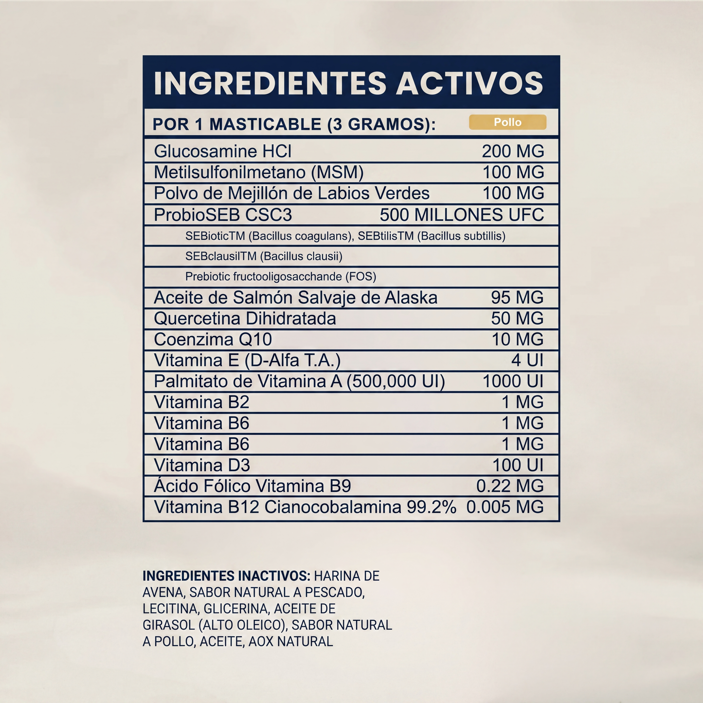 Multivitamínico diario masticable suave Pupganics