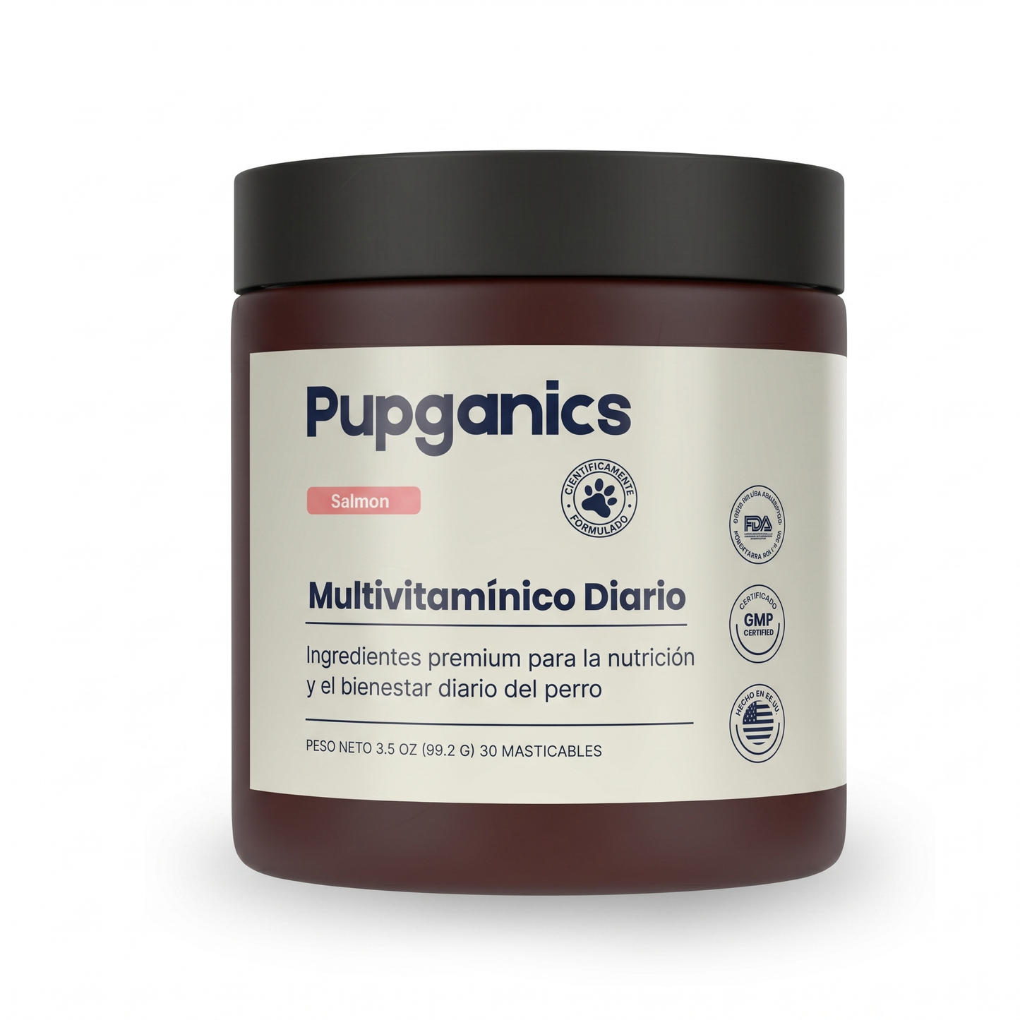 Multivitamínico diario masticable suave Pupganics